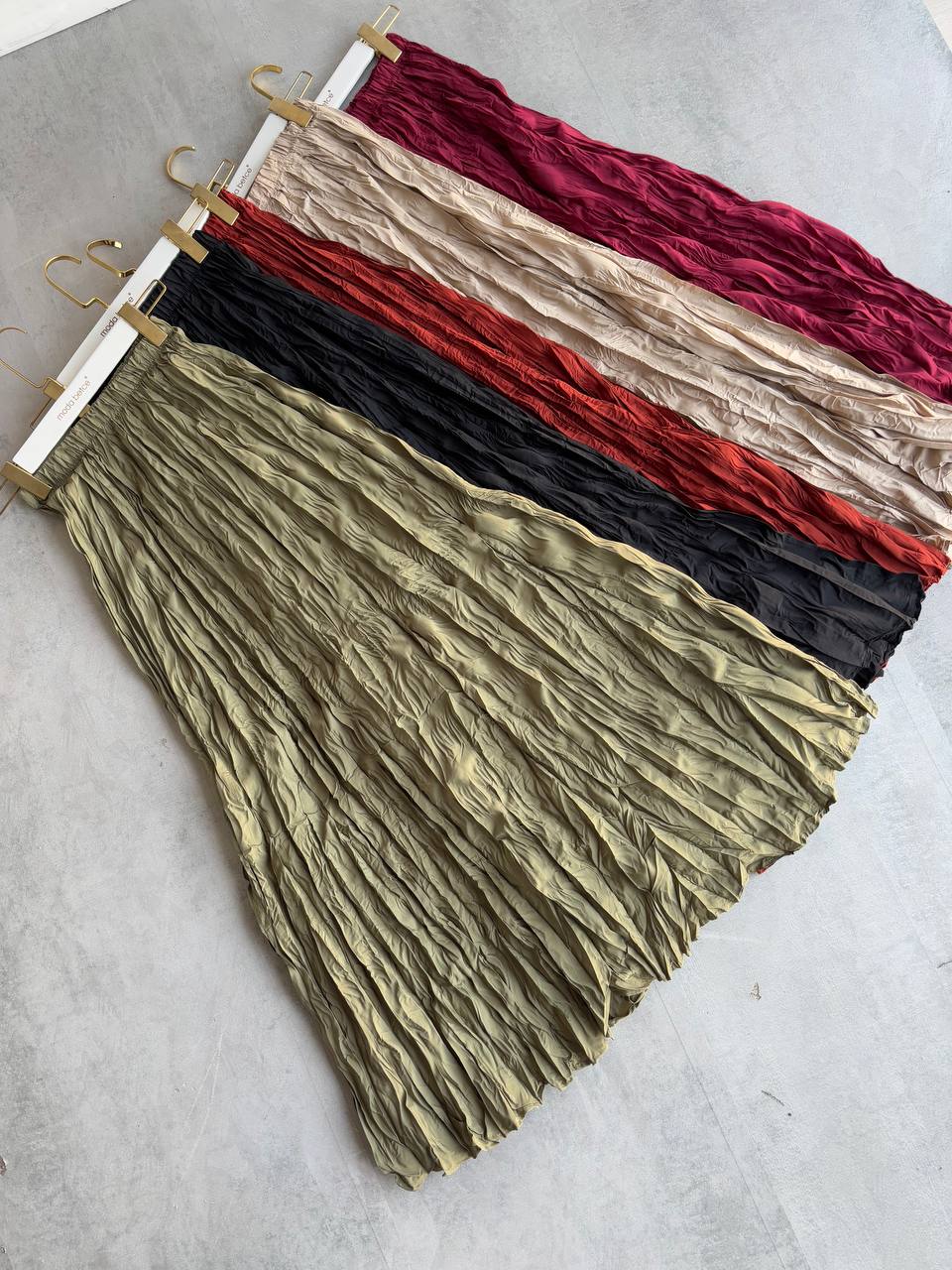 Wavy Kaki Skirt