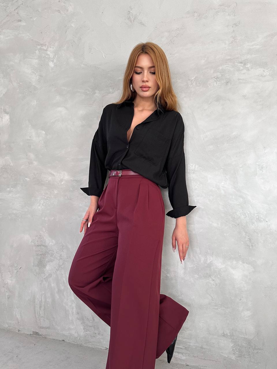 Burgundy Palazzo Pants