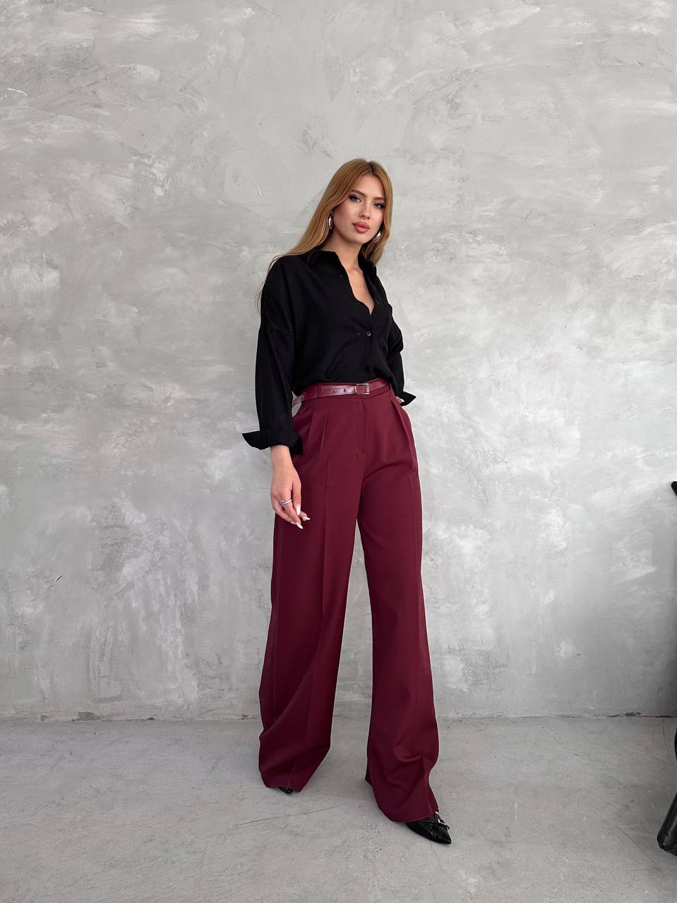 Burgundy Palazzo Pants