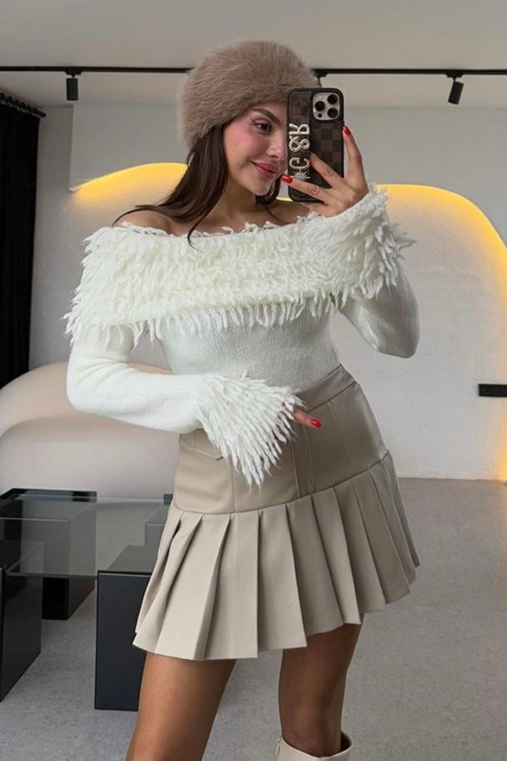 White Curls Off Shoulder Top