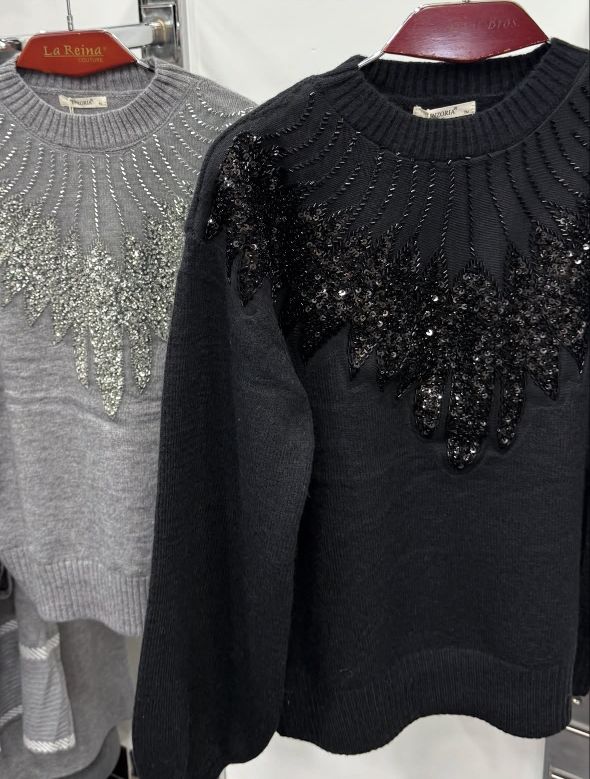 Grey Rhinestones Top