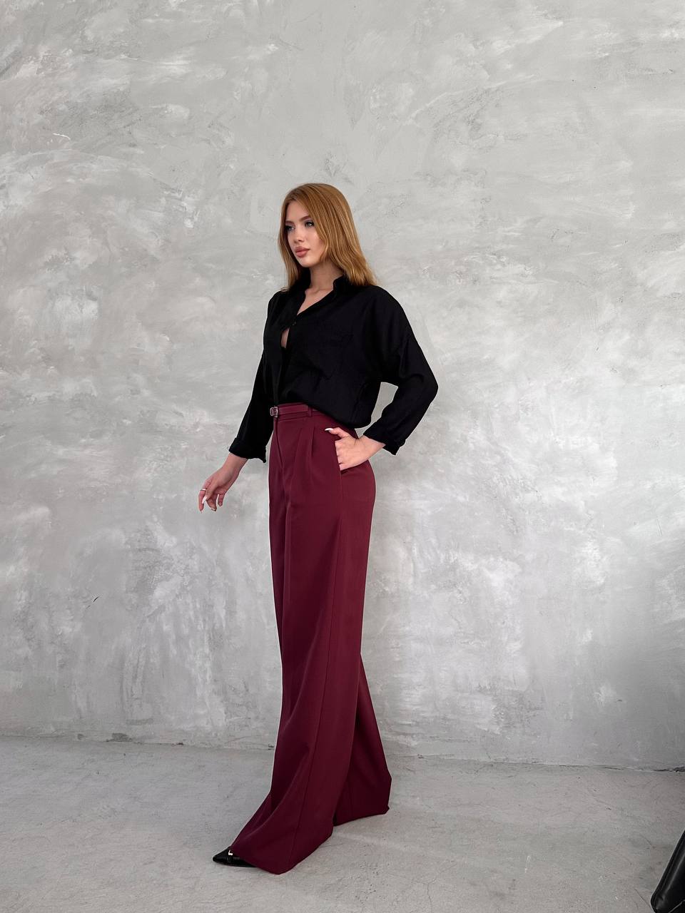 Burgundy Palazzo Pants
