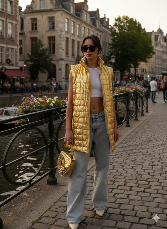 Gold Metallic Vest
