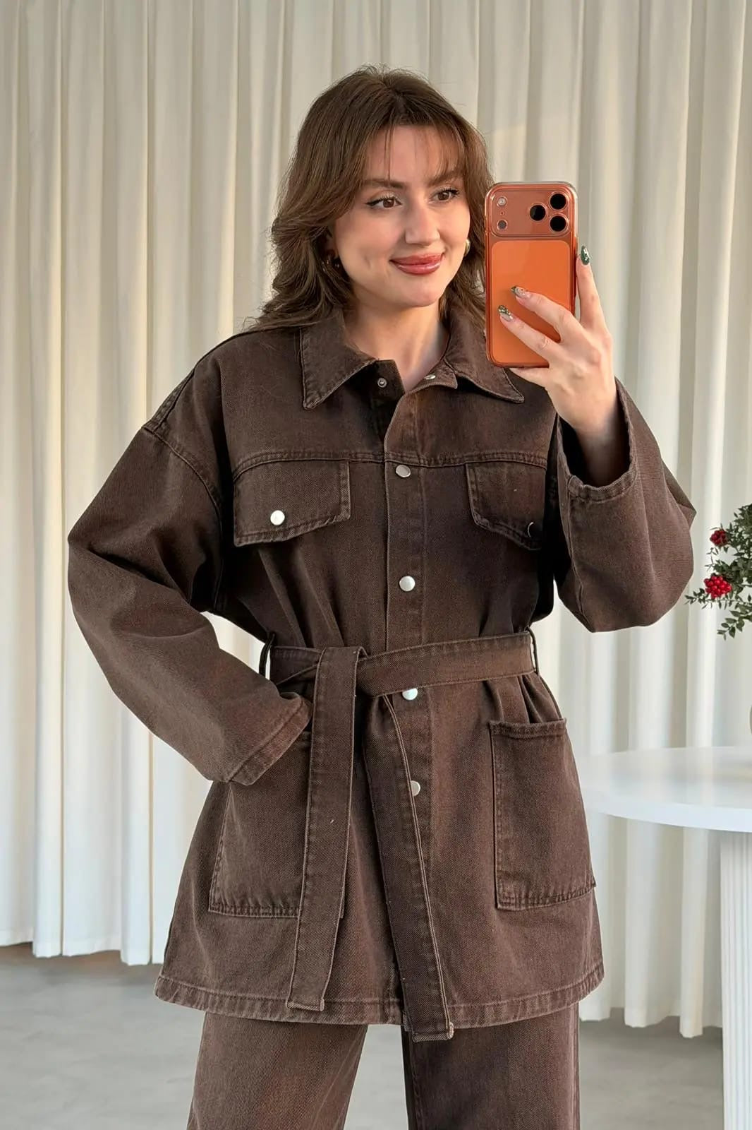 Brown Jeans Set