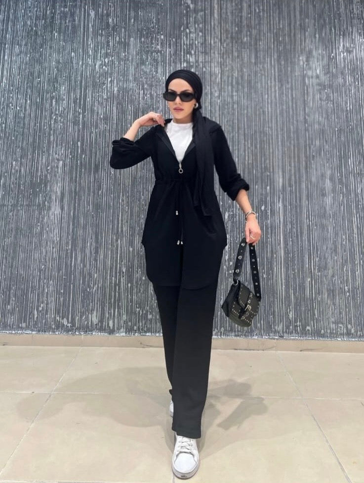 Black Soft Luxe Tracksuit