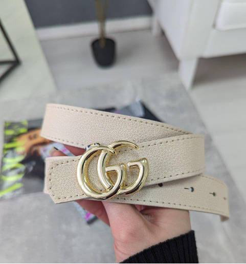 Beige GG Belt