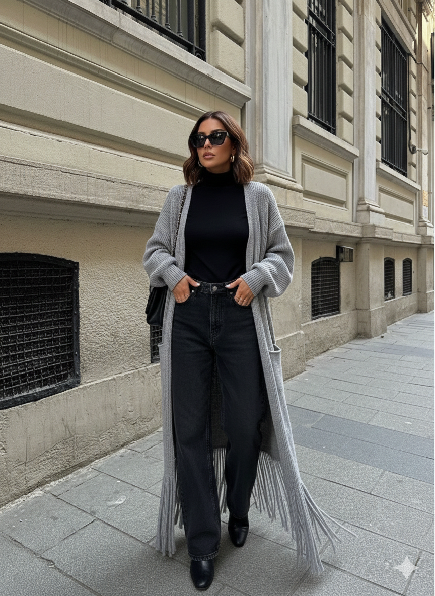 Stylish Grey Cardigan