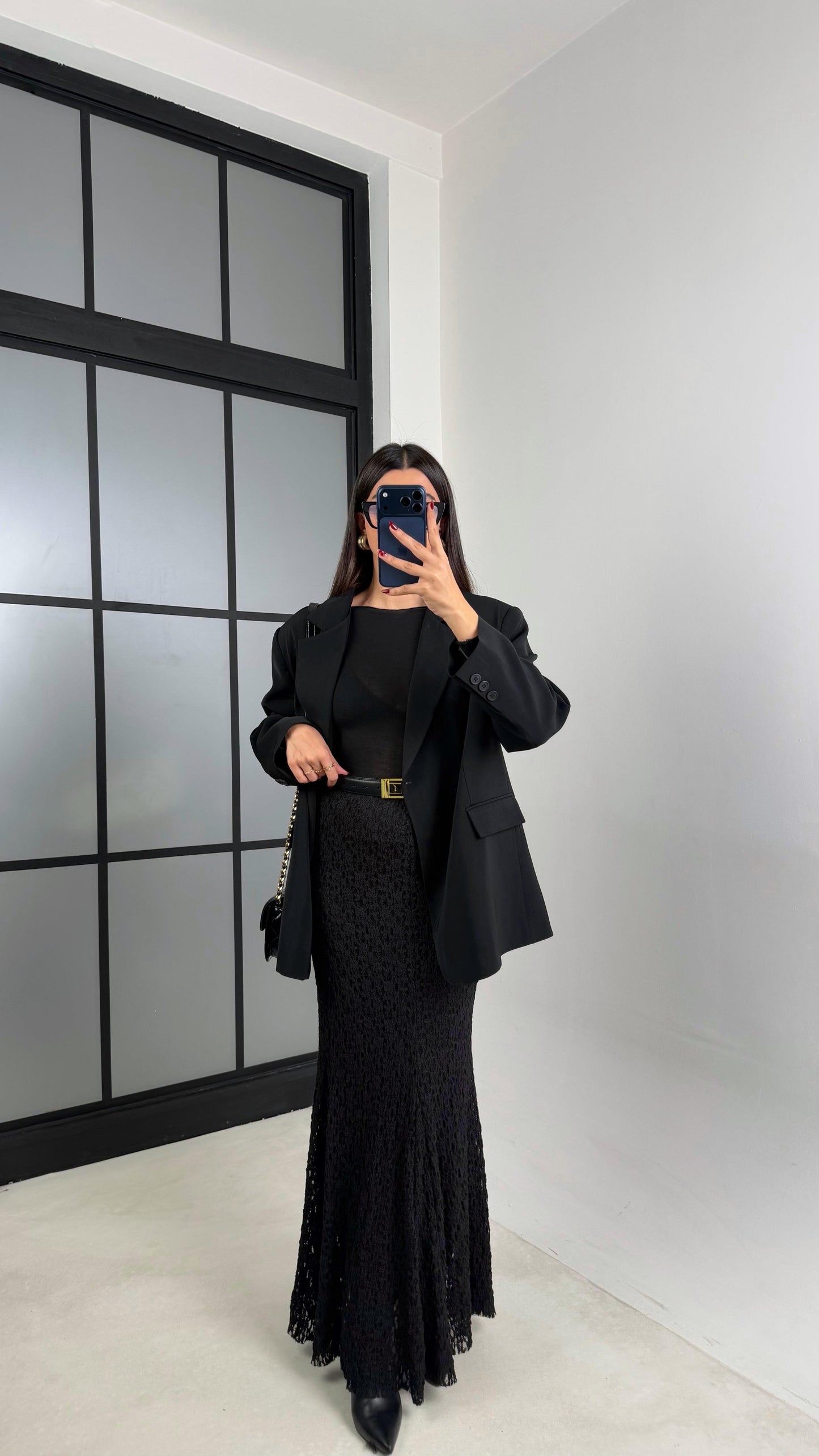 Black Dentelle Skirt