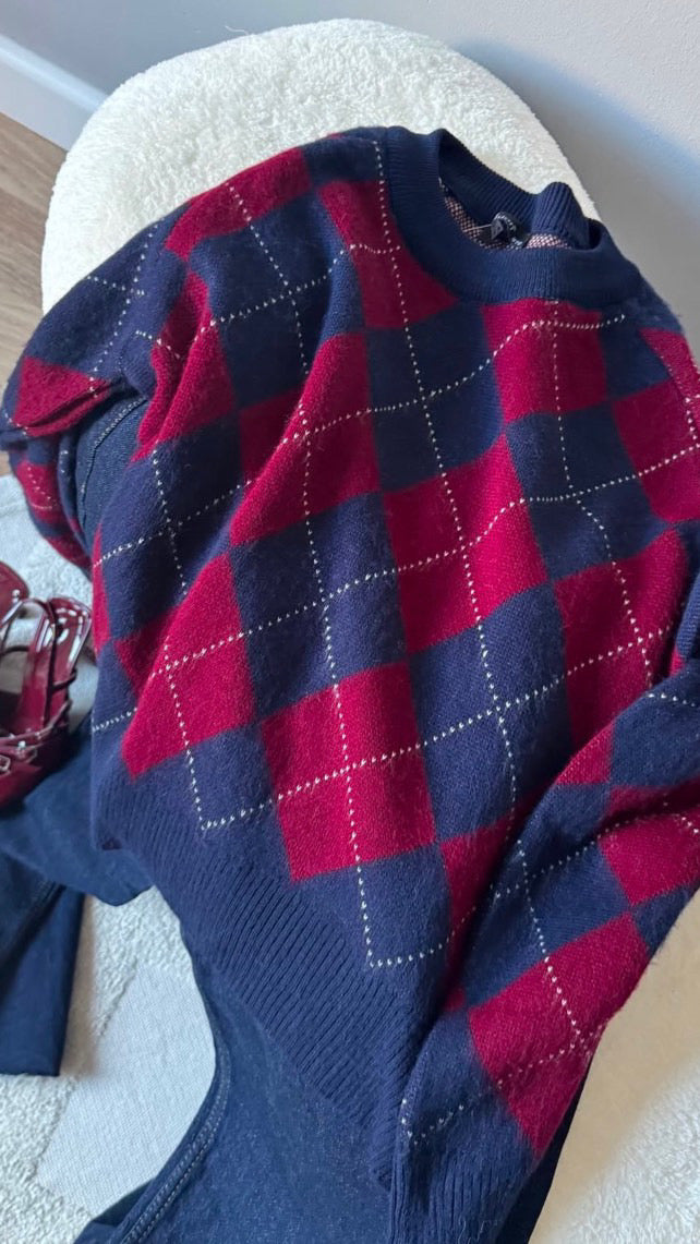 Burgundy Baklava Top