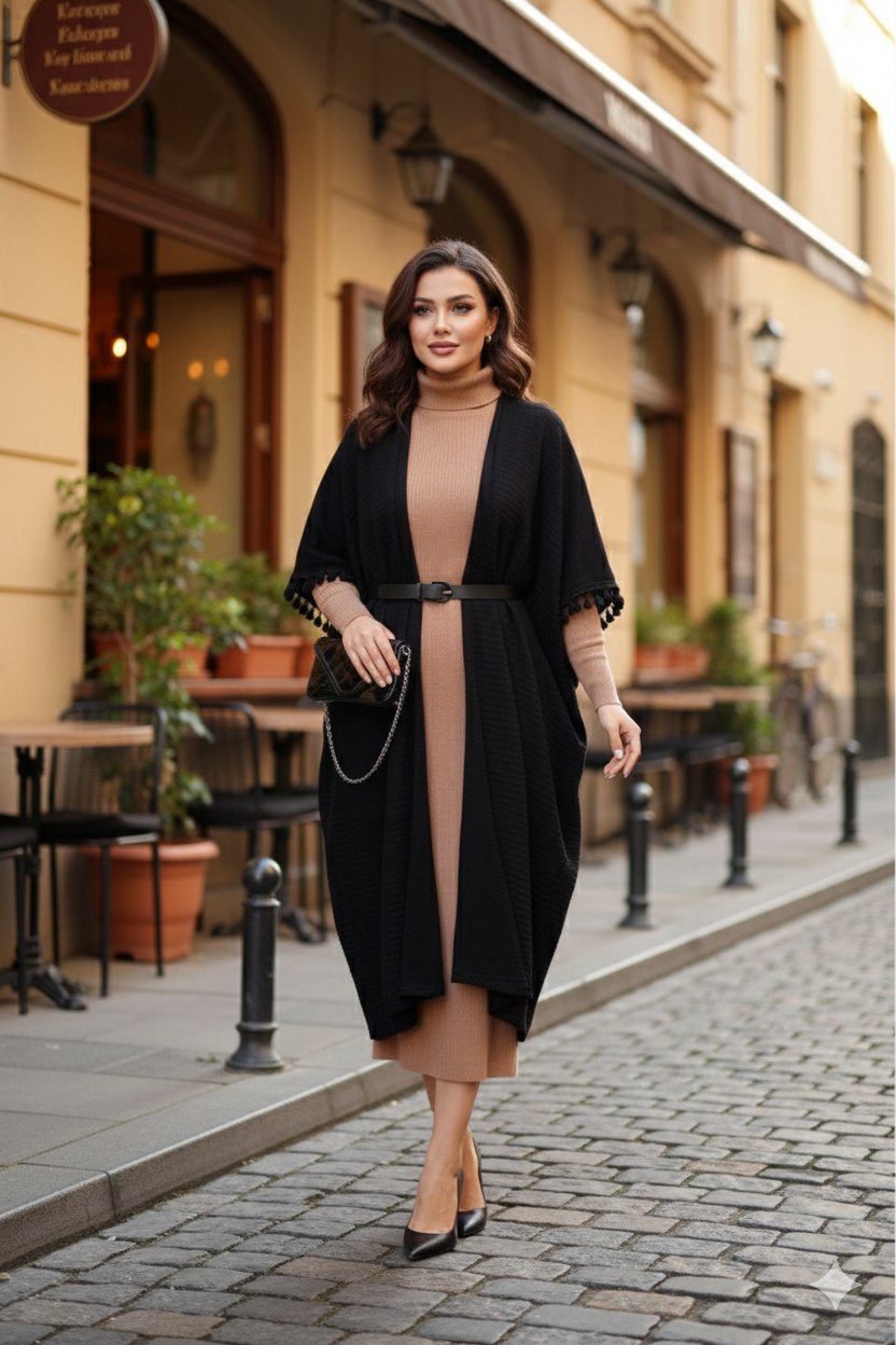 Cardigan dress -beige