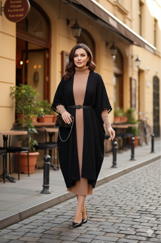 Cardigan dress -beige