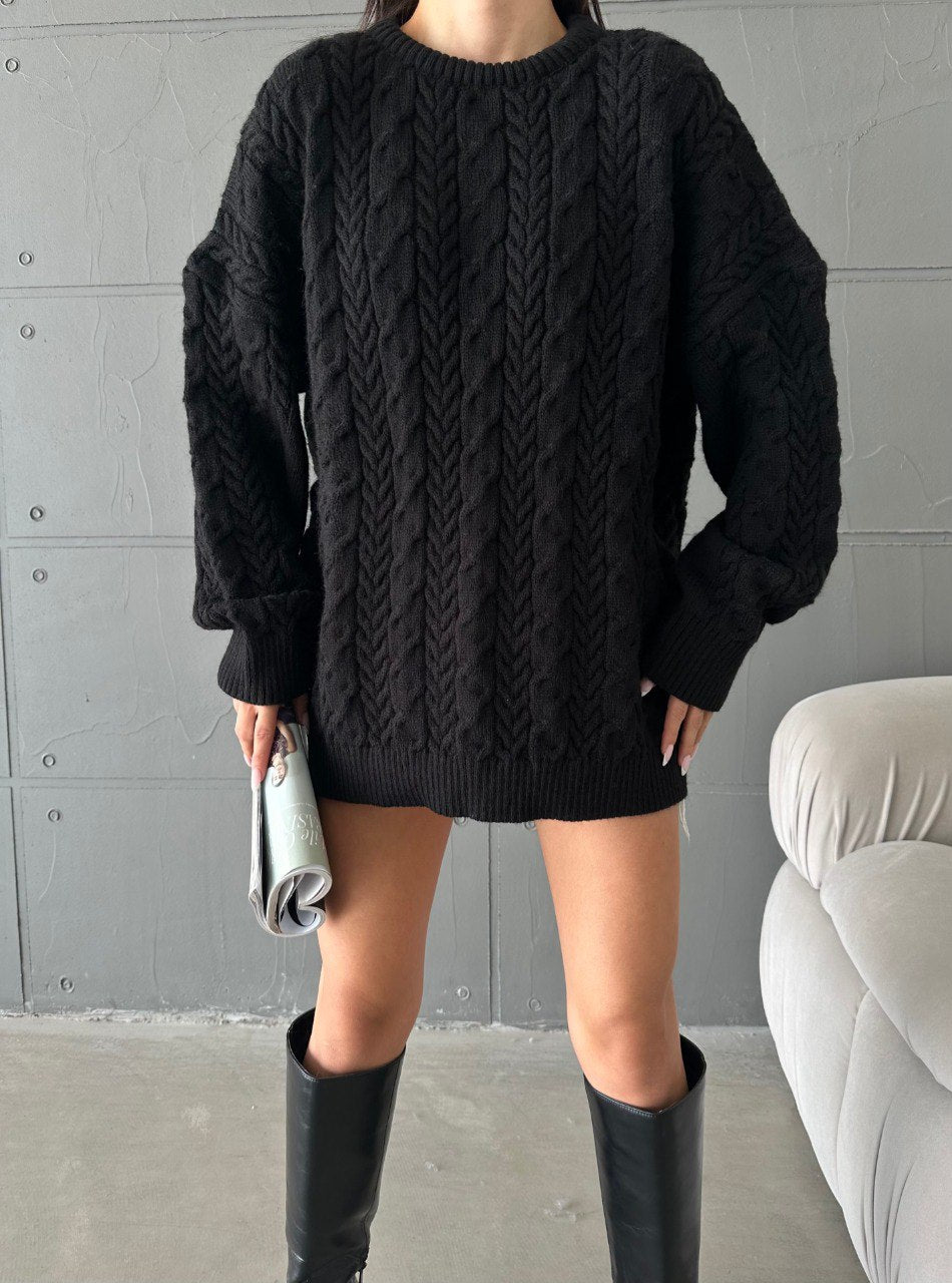 Black knitwear