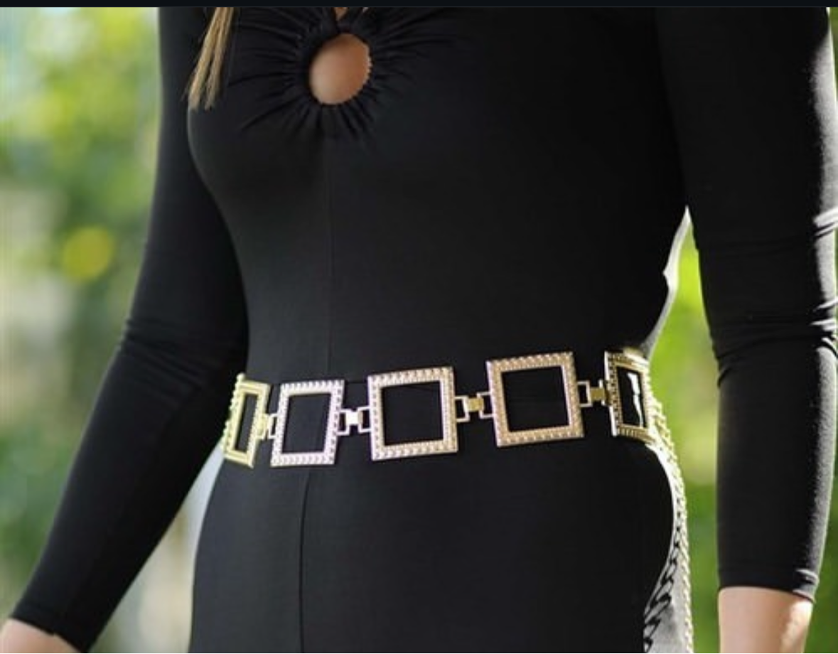 Gold Squares Belt