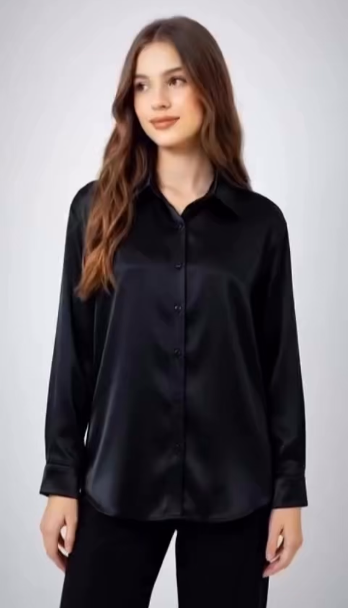 Black Satin Shirt