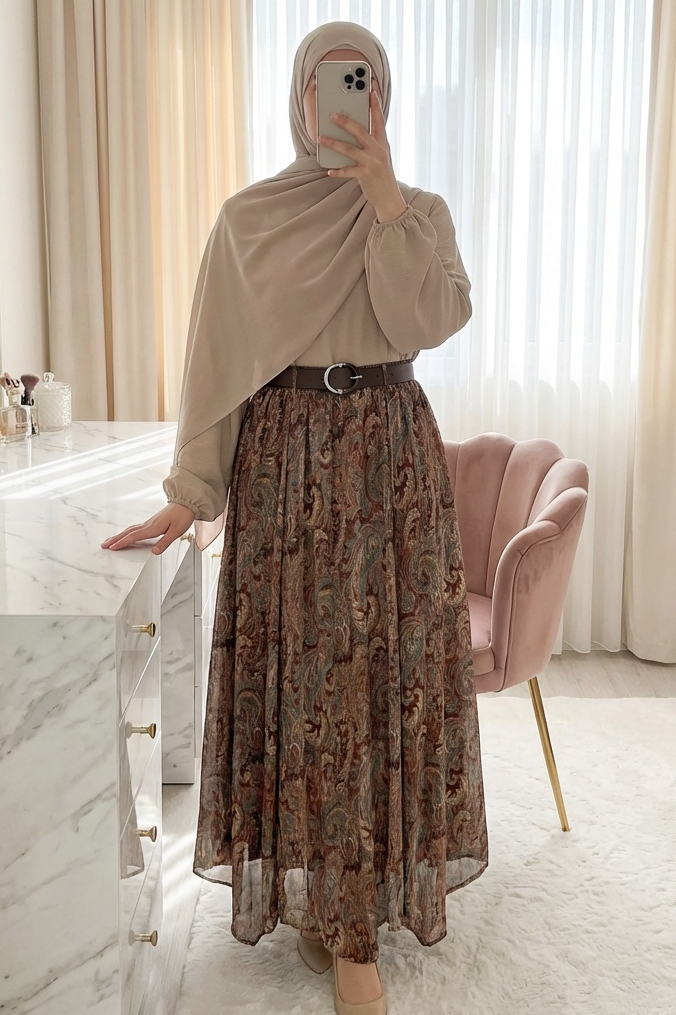 Vintage Chiffon Skirt