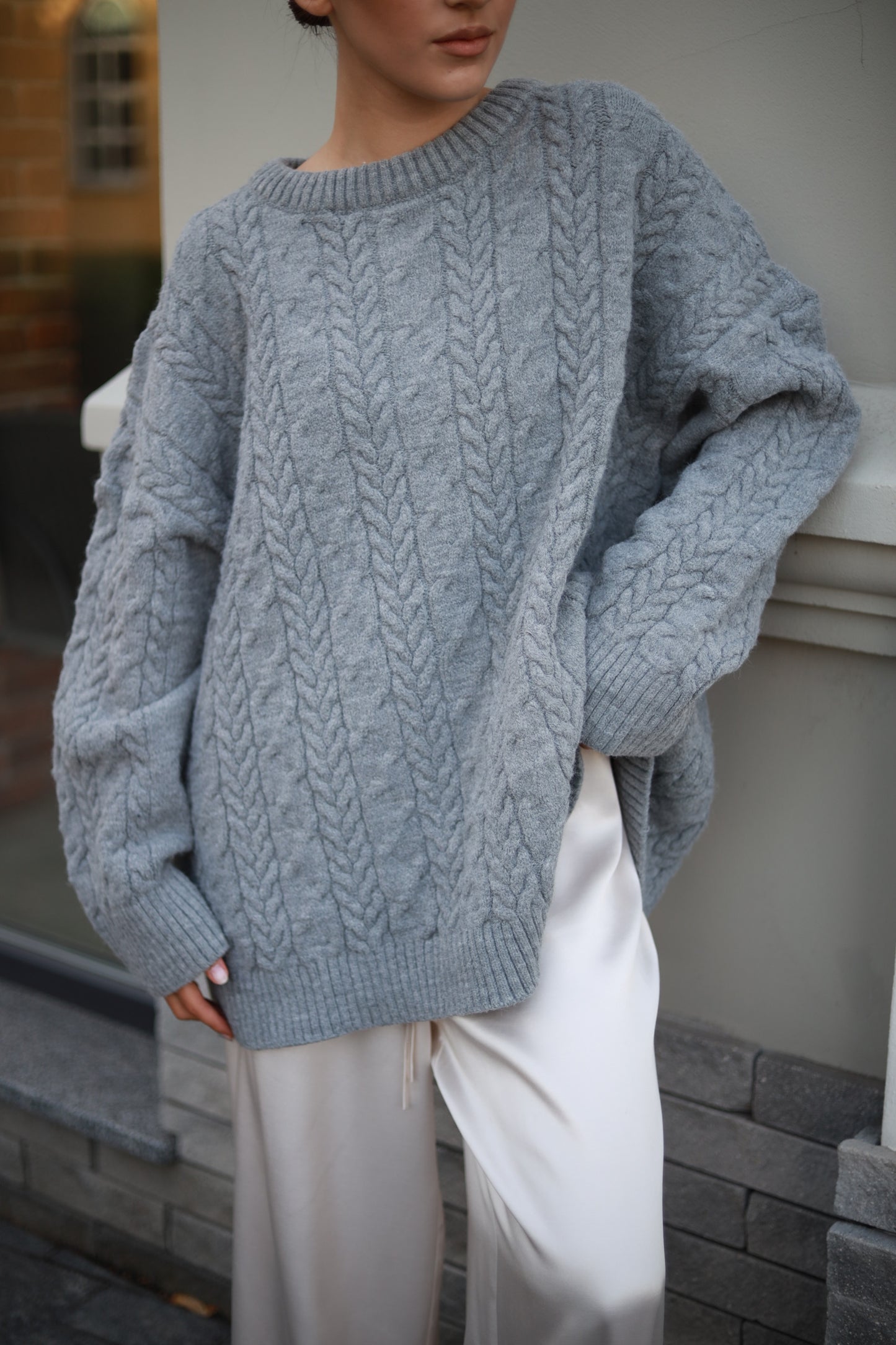 Grey knitwear