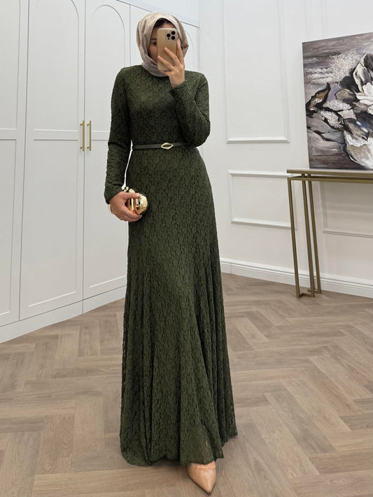 Emerald Dentelle Dress