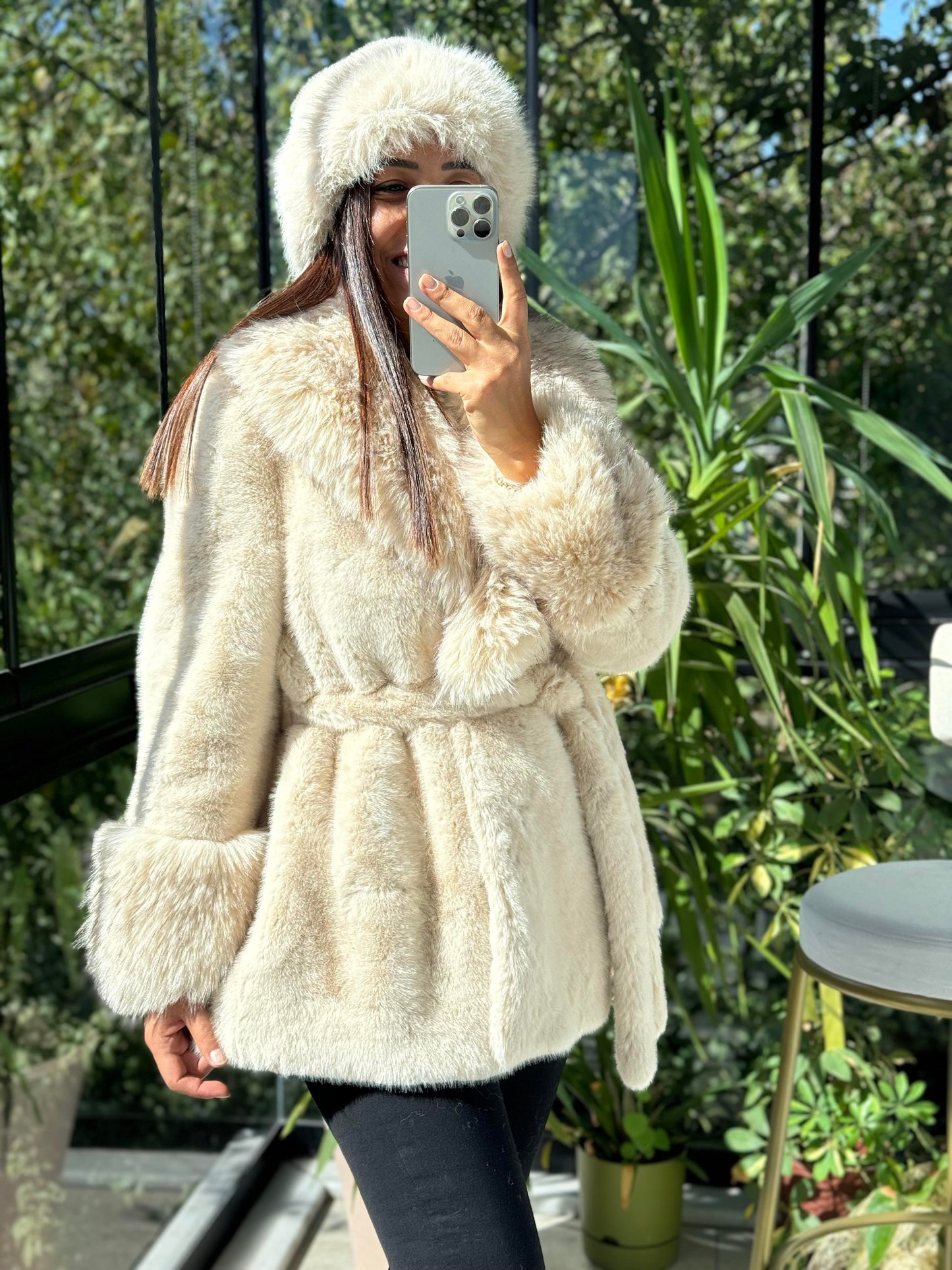 Beige Fur Coat