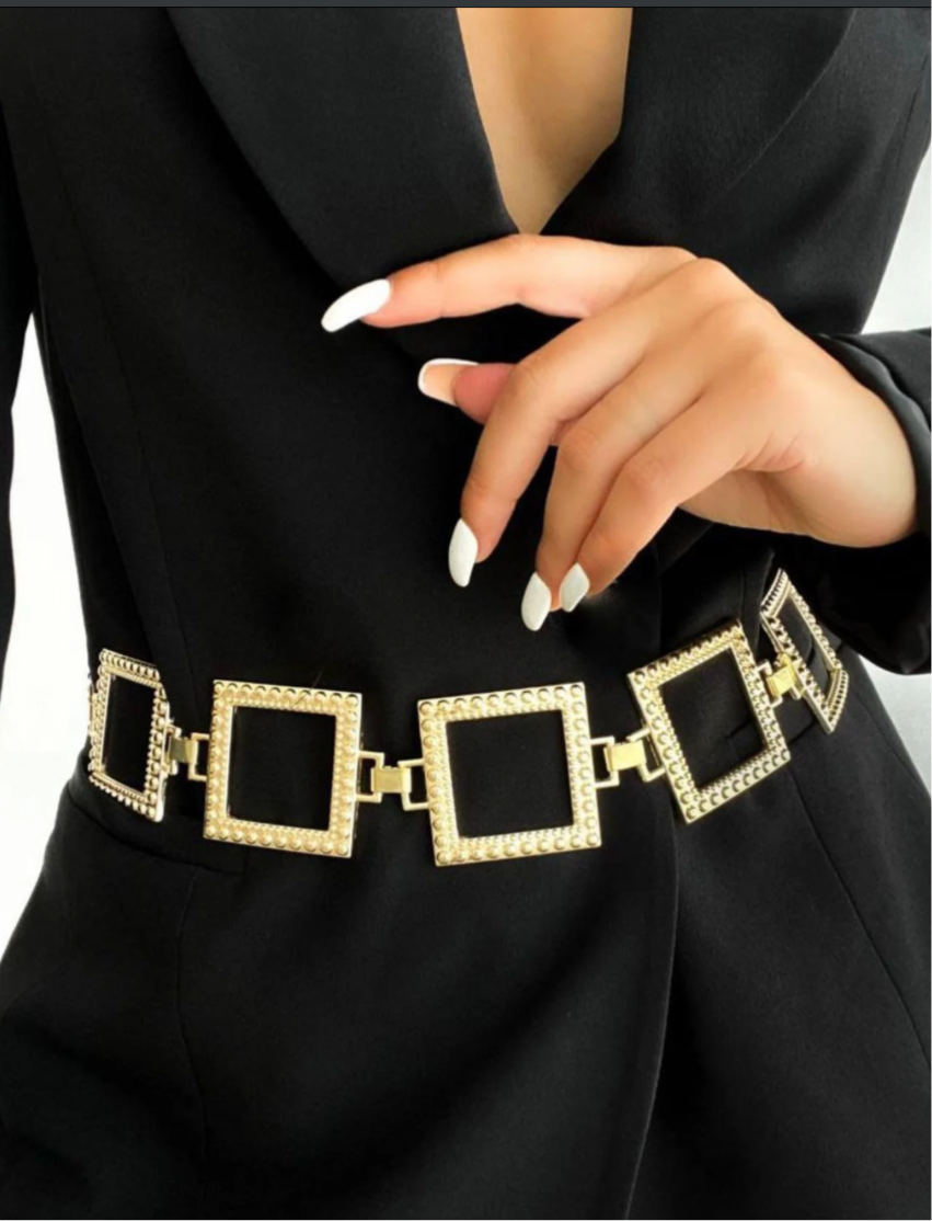 Gold Squares Belt