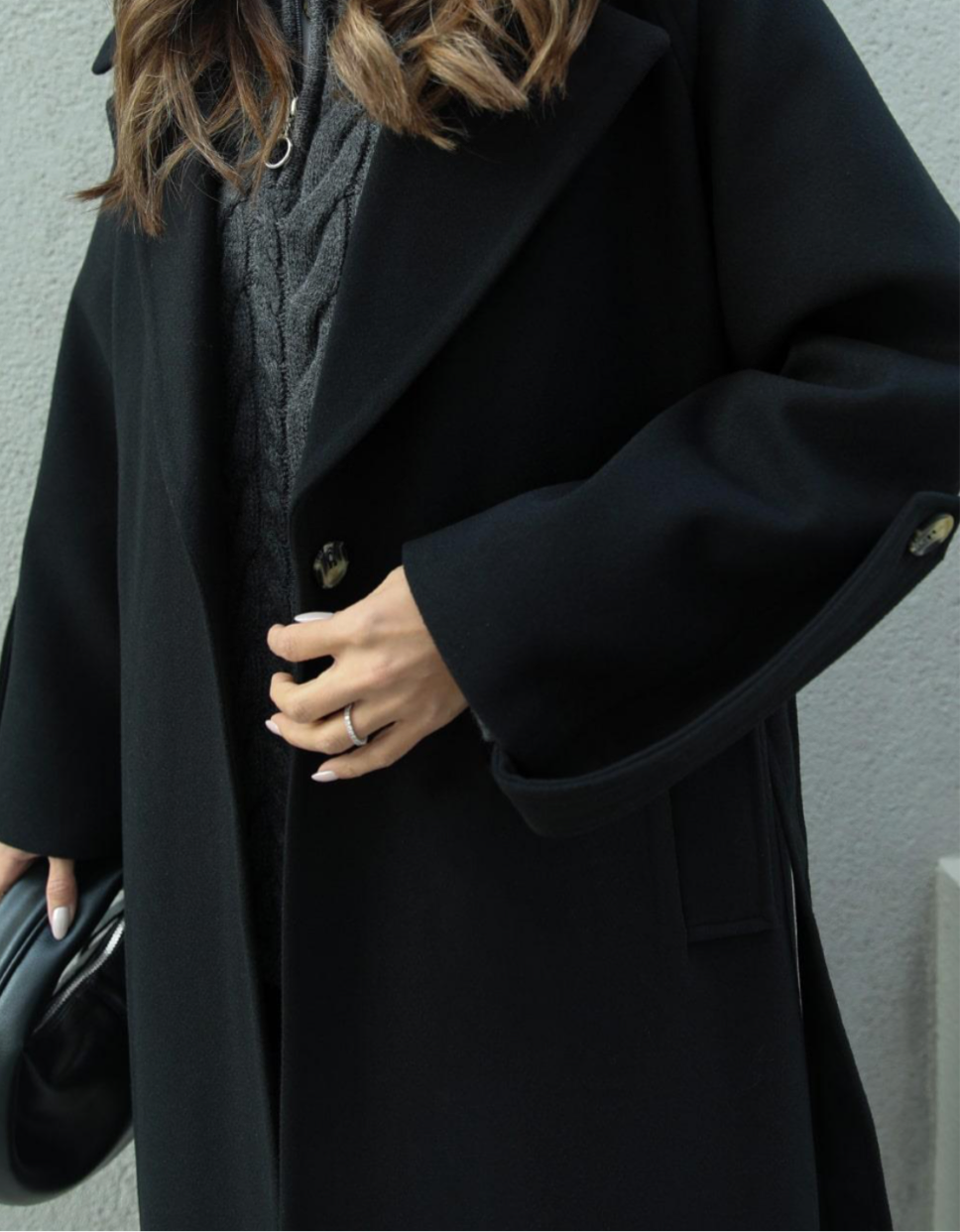 Casual Black Coat
