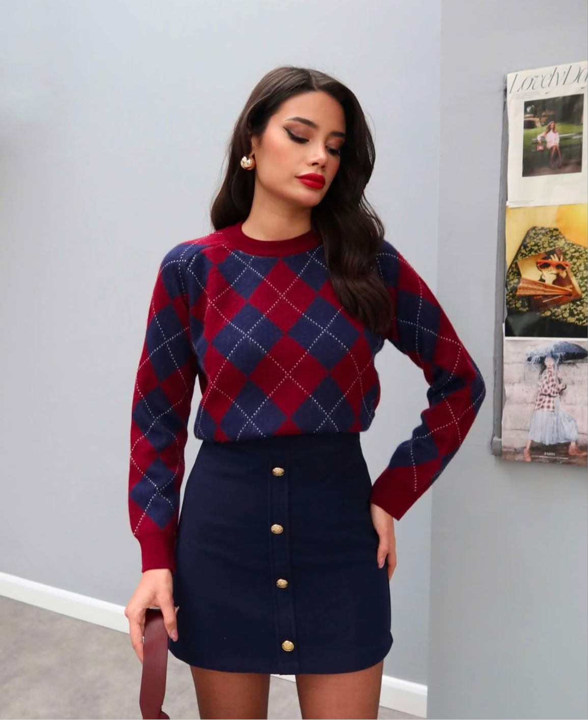 Burgundy Baklava Top