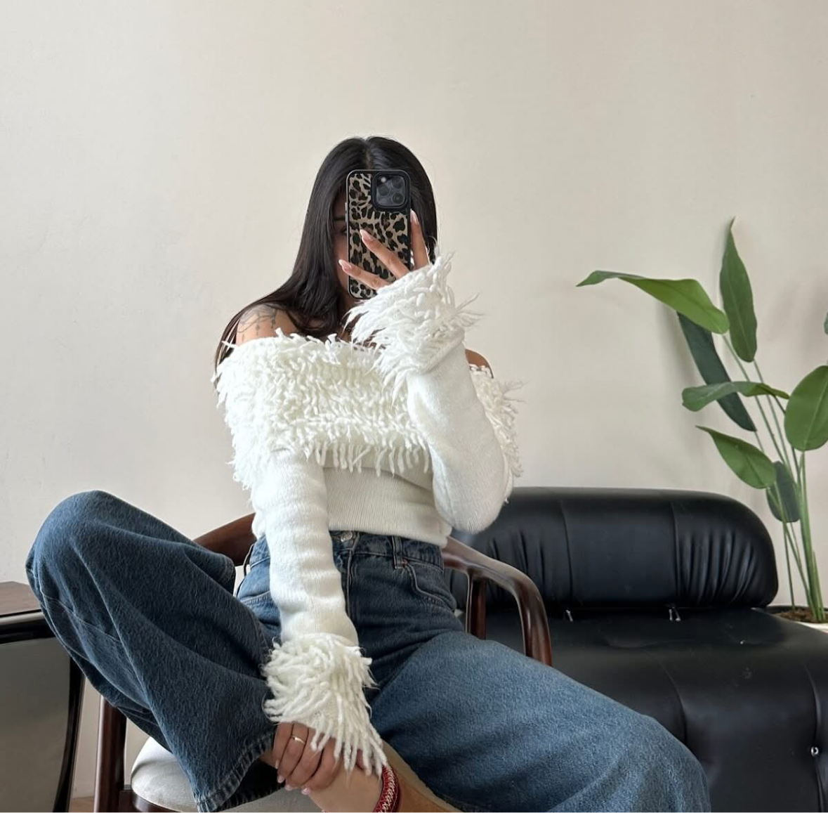 White Curls Off Shoulder Top