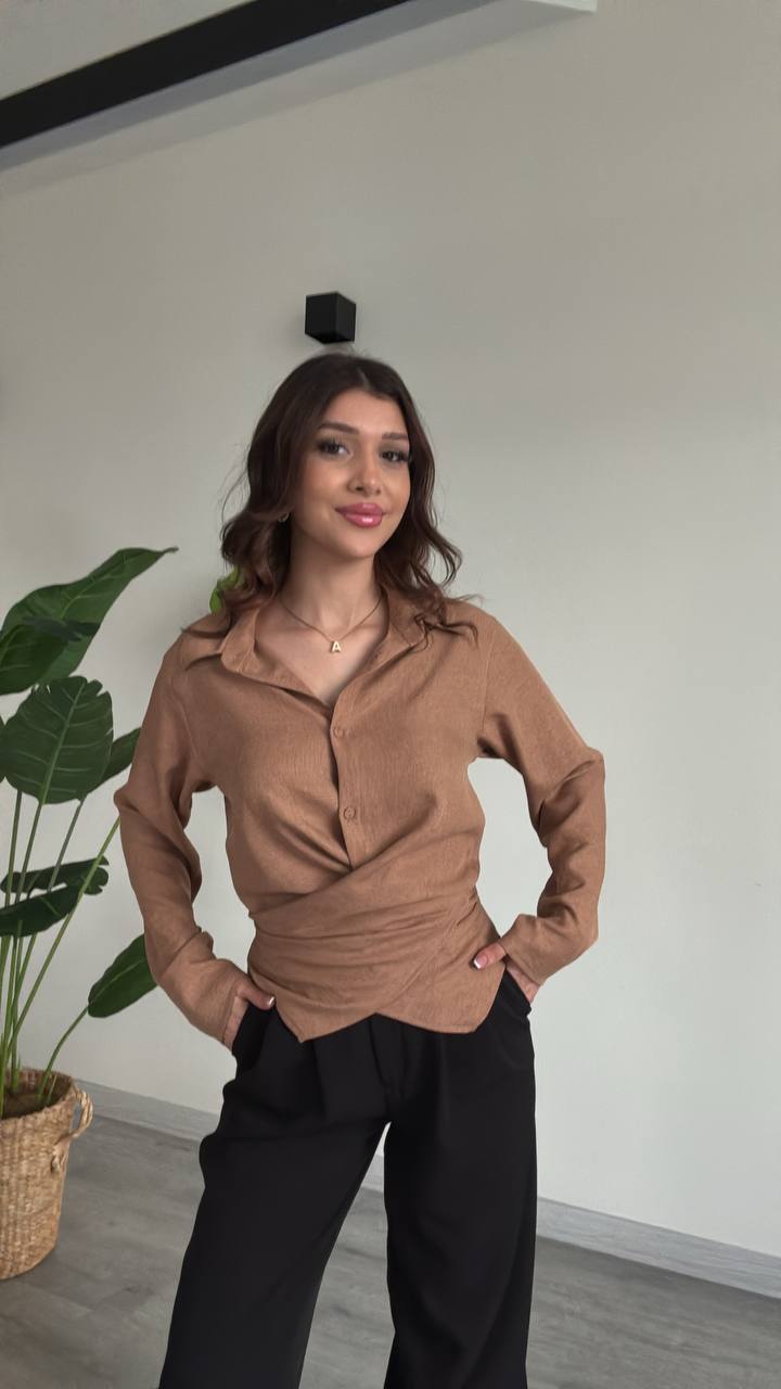 Camel lace shirt