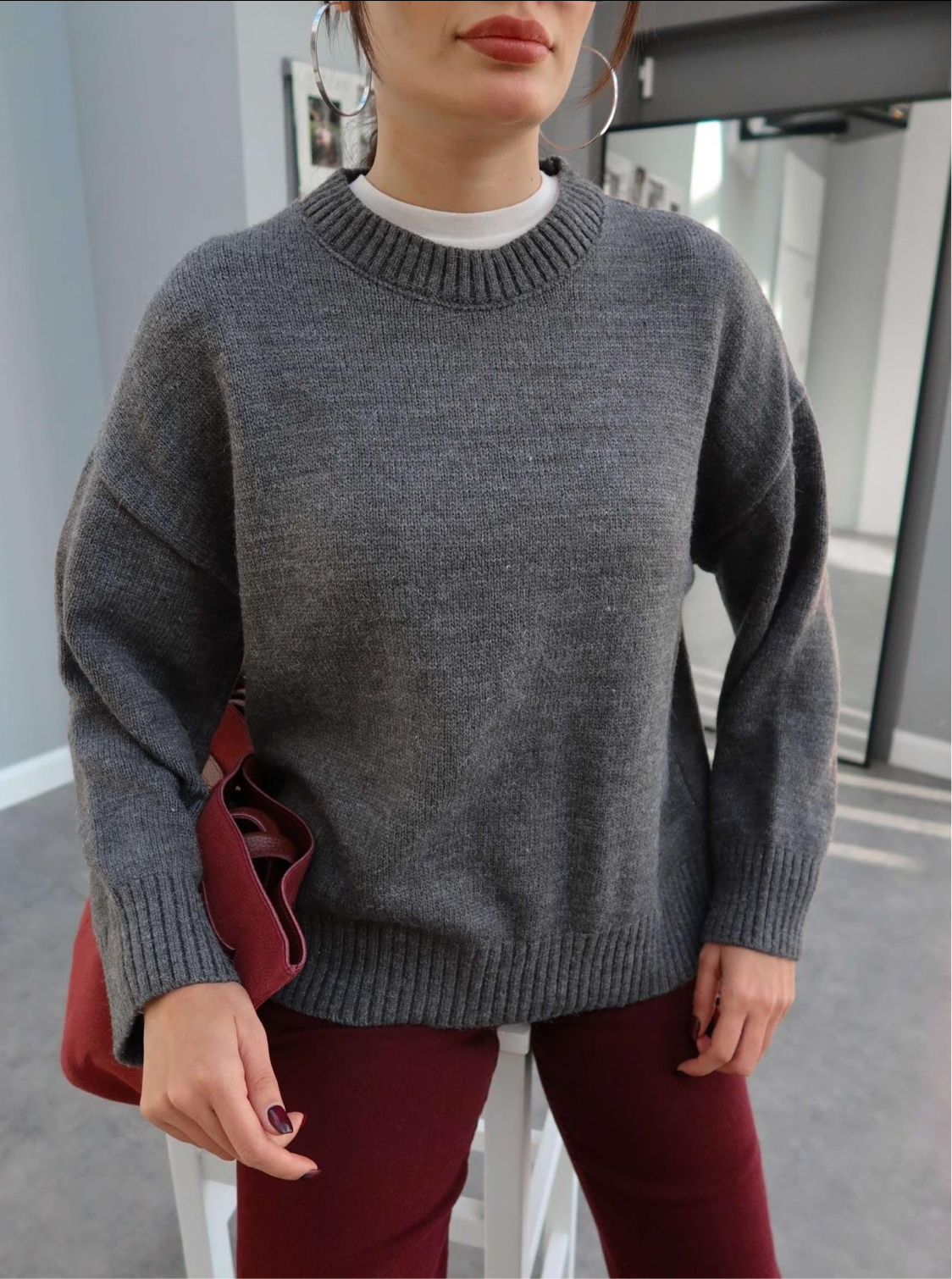 Grey Wool Sweater