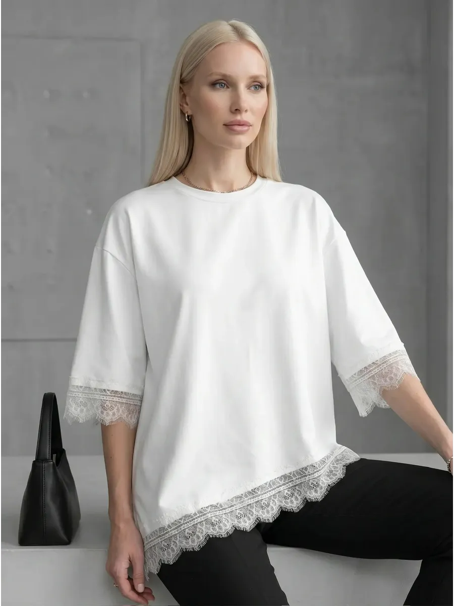 Lace White Tshirt