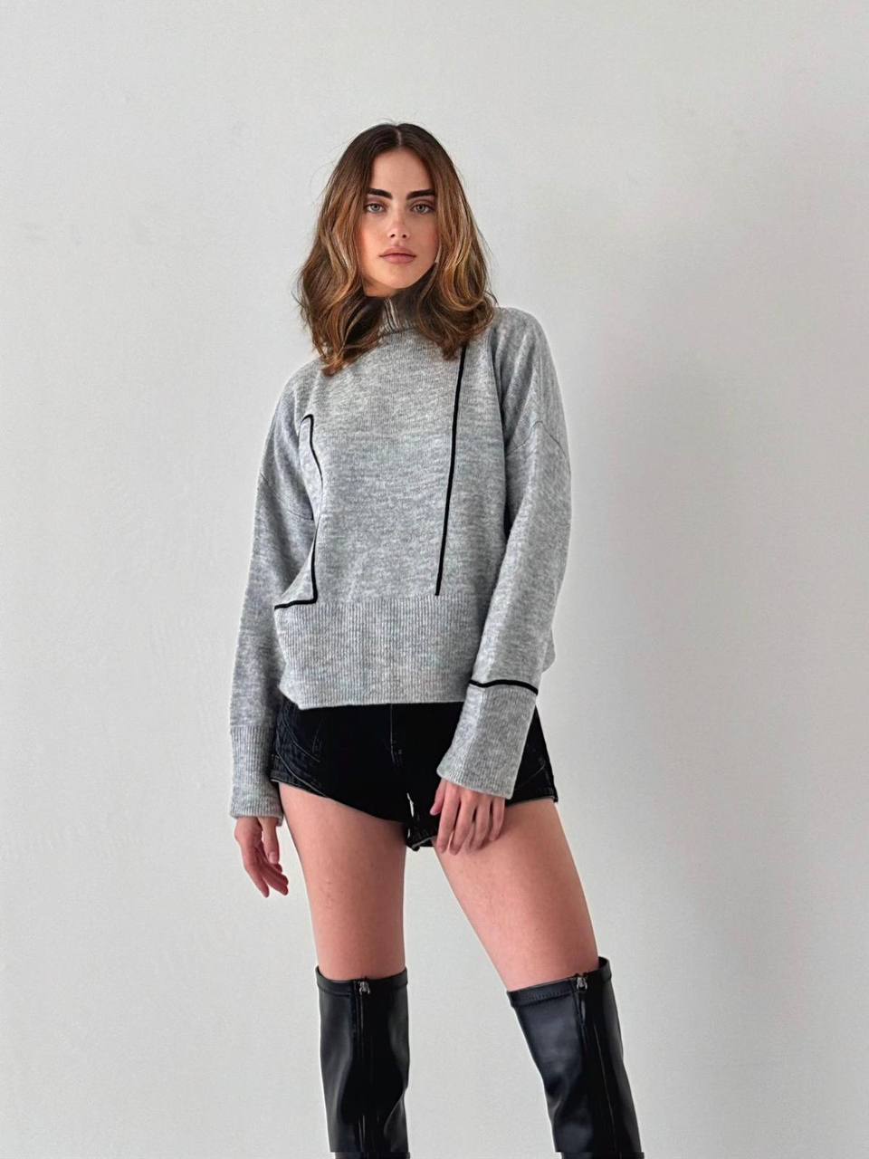 Grey Wool Top