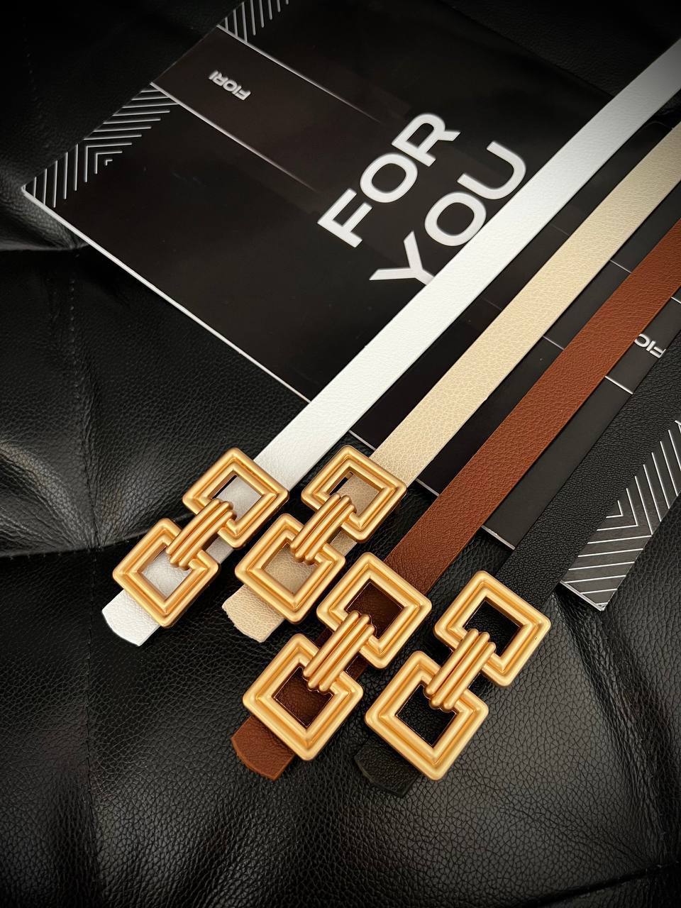 Squares Belts -Black