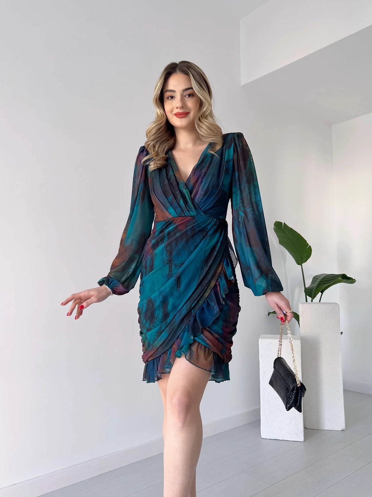 Blue Gloriosa Dress