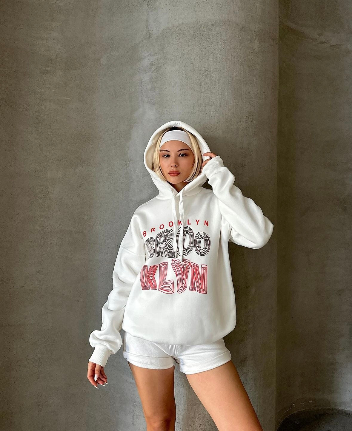 Brooklyn White Hoodie