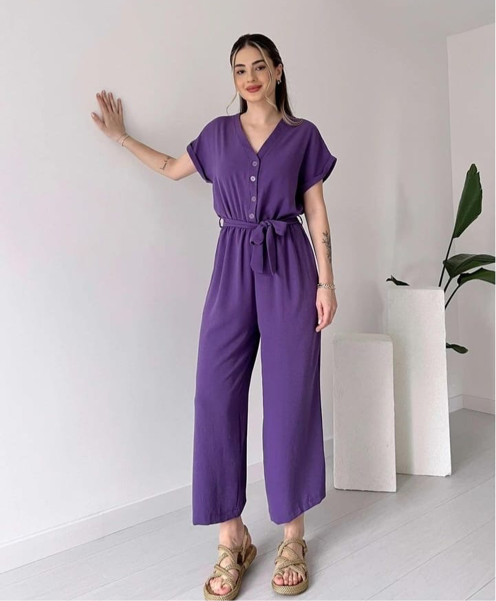 Aleyna Purple jumpsuit