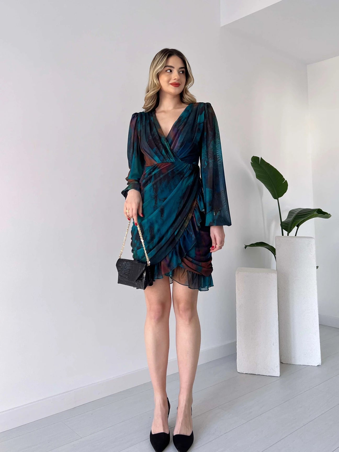 Blue Gloriosa Dress