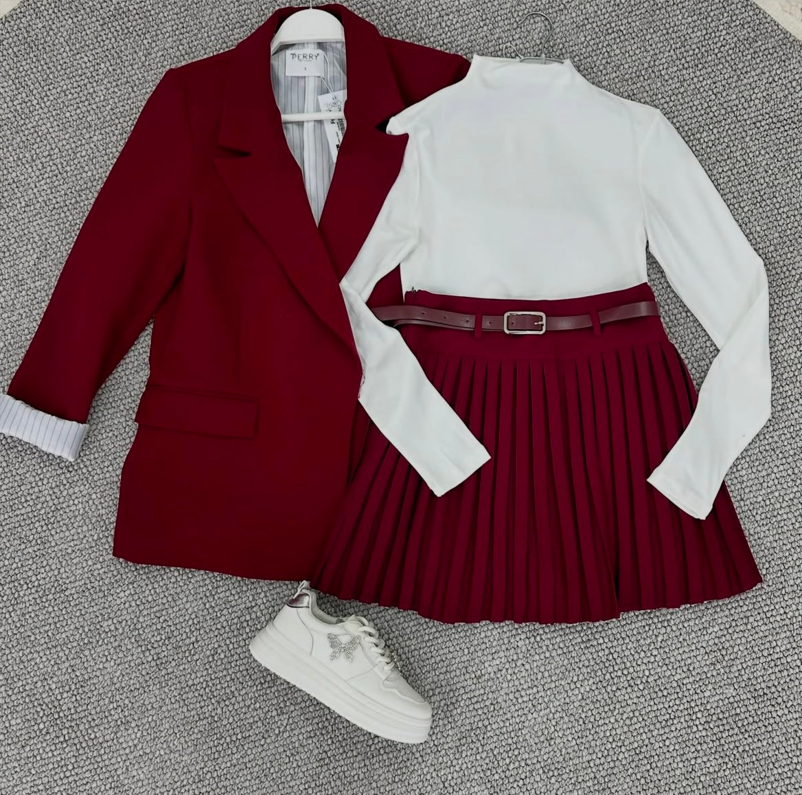Burgundy Skirt
