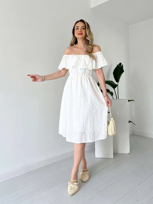 White Shell Dress