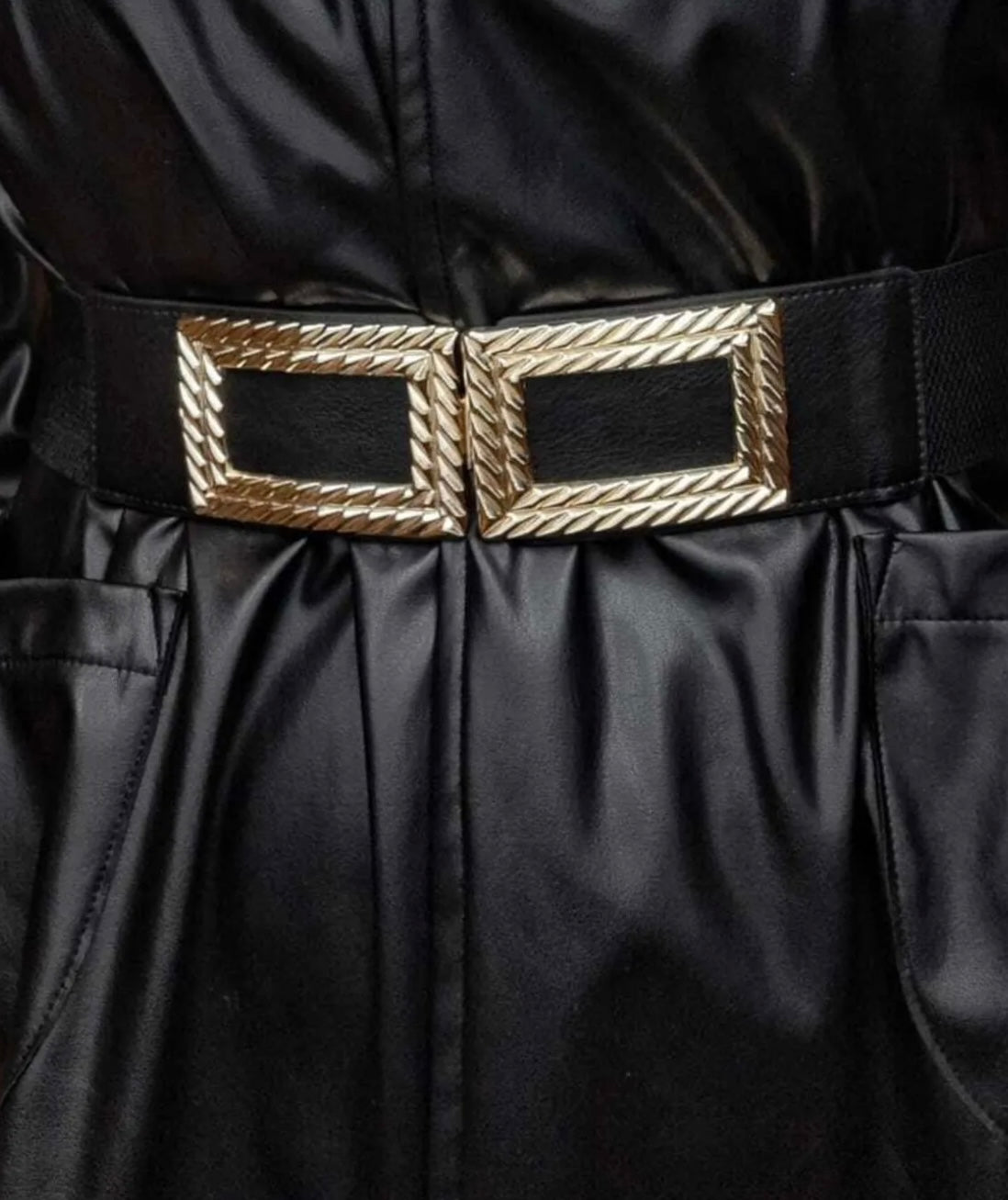 Black lastic belt