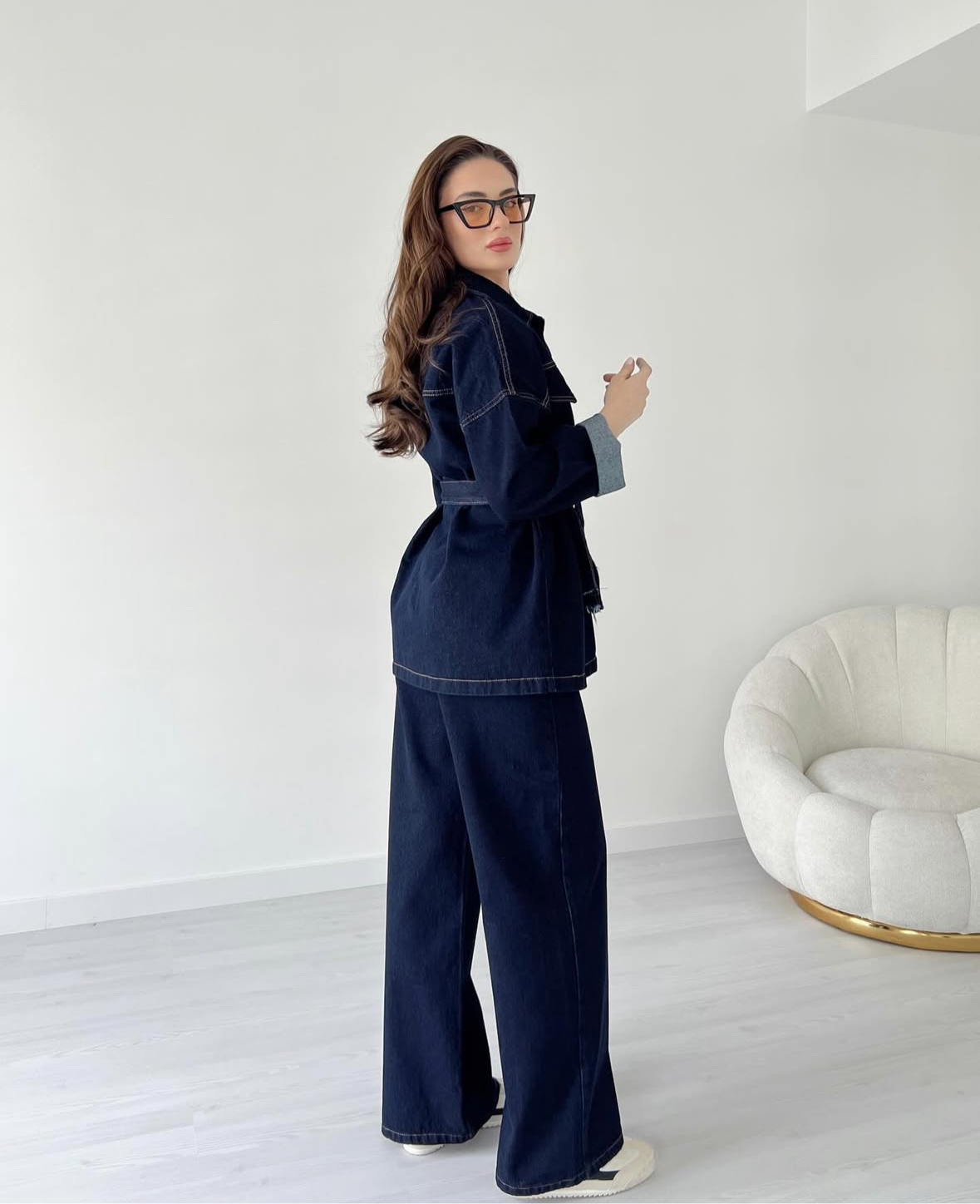 Dark Blue Soft Jeans Set