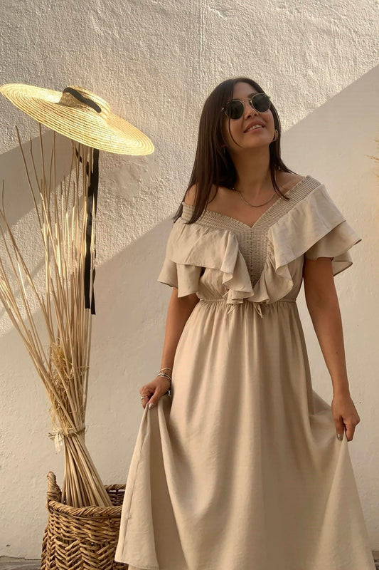 Beige Vola Dress
