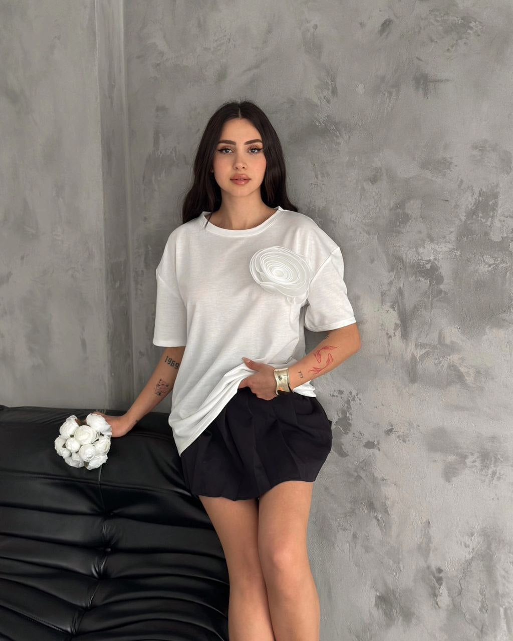 White rose top