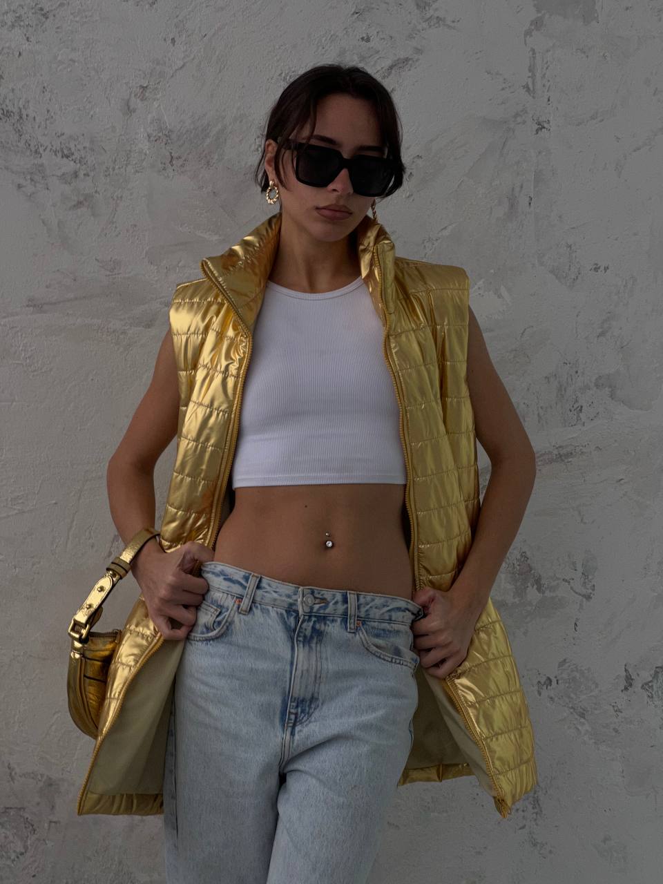 Gold Metallic Vest