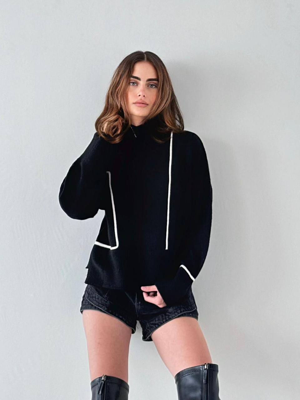 Black Wool Top