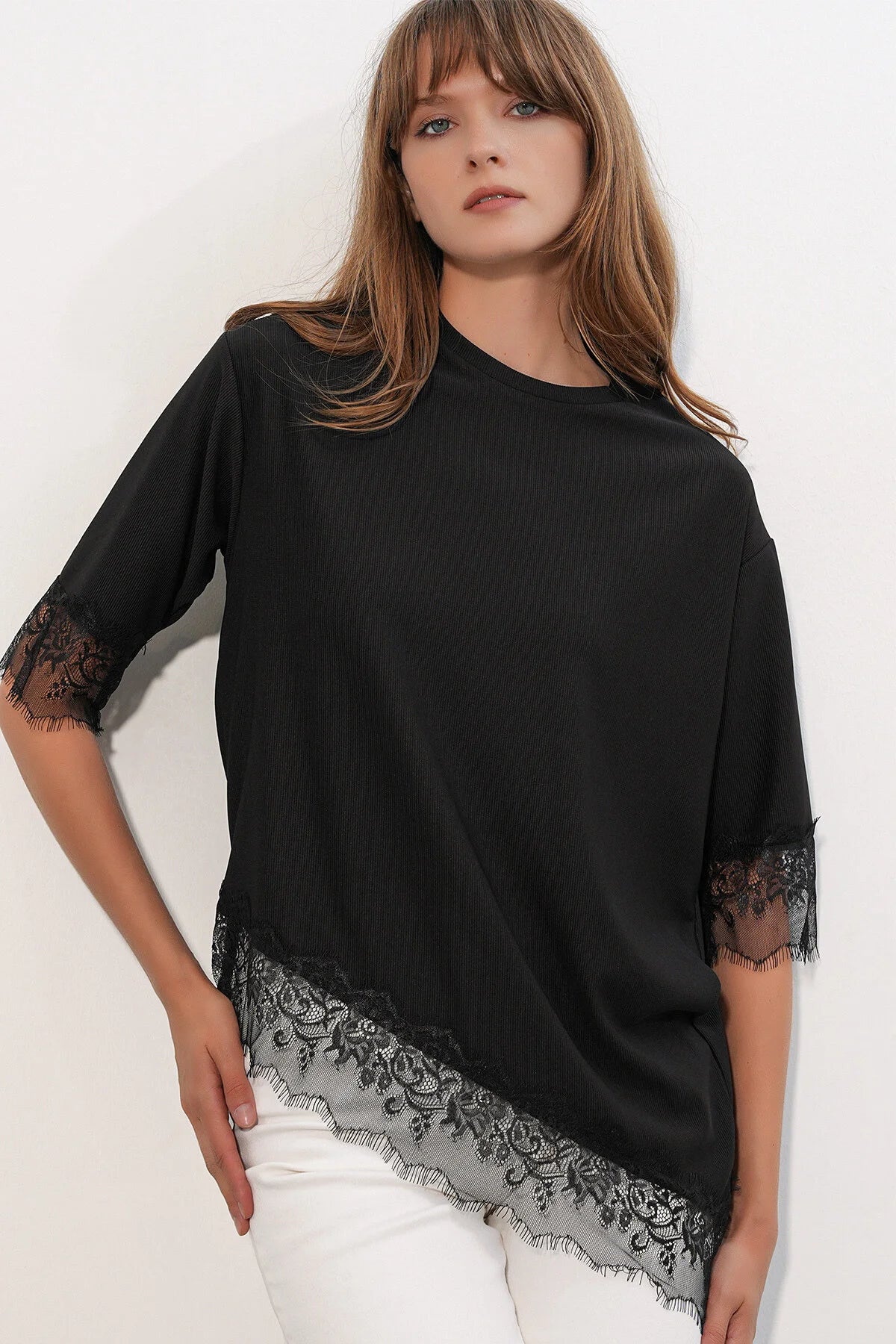 Lace Black Tshirt