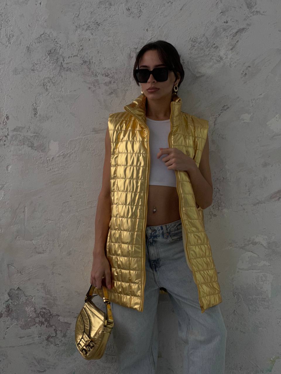 Gold Metallic Vest