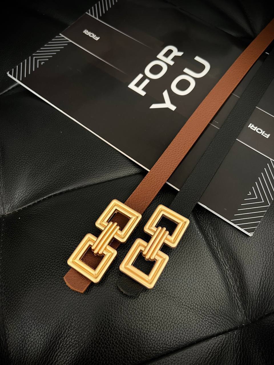 Squares Belts -Black