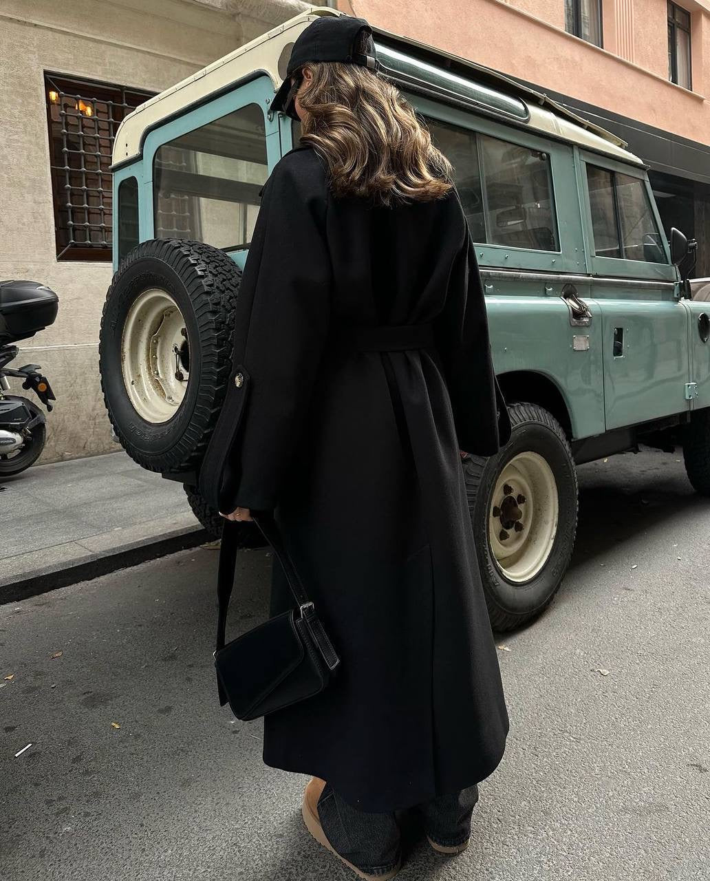 Casual Black Coat