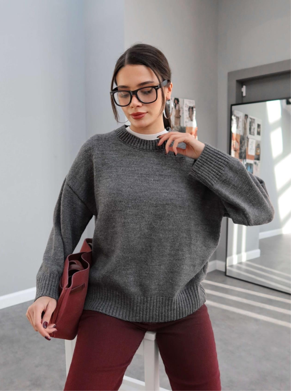 Grey Wool Sweater