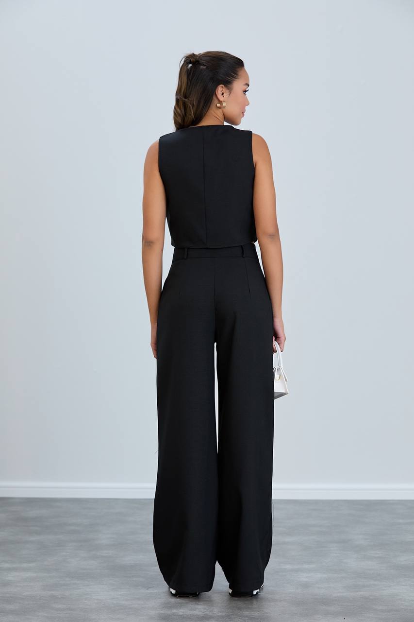 Black vest suit