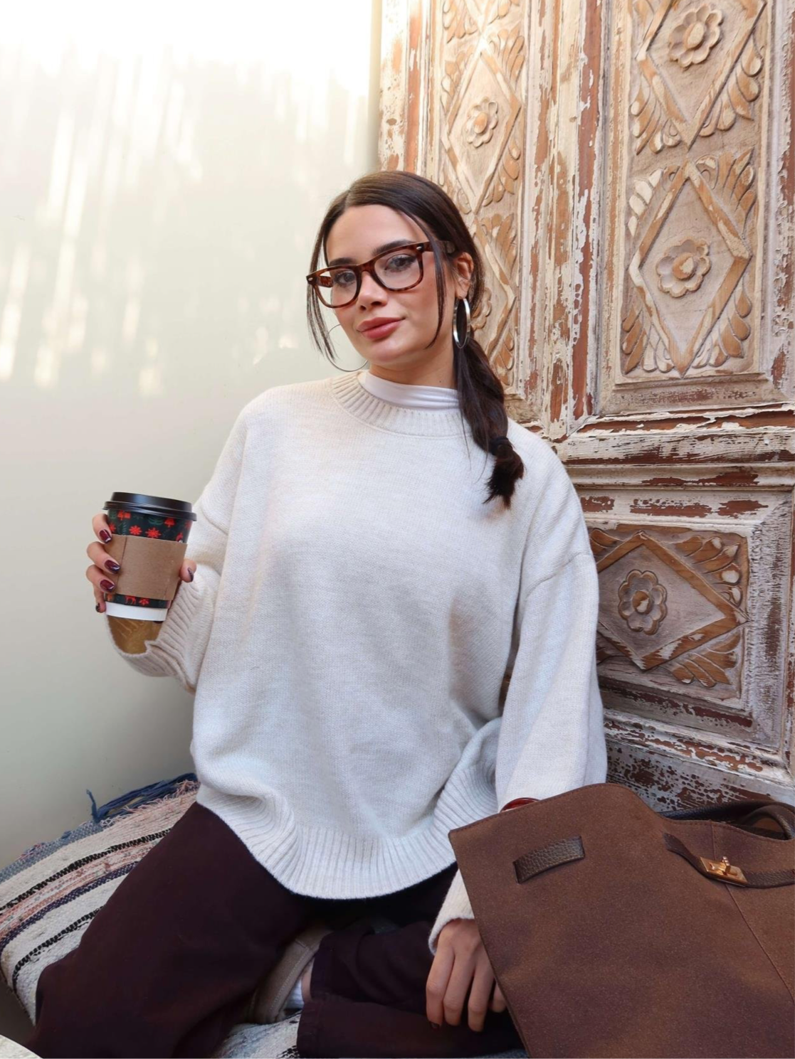 Off White Wool Sweater